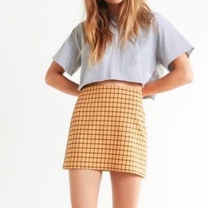 Urban Outfitters yellow plaid skirt